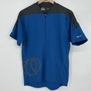 Pearl Izumi‎ Men's Sz M Blue 3/4 Zip Bike Cycling Jersey Top Logo Short Sleeves